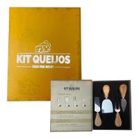 Kit Com 4 Peças Para Queijo Com Caixa Criativa Fromelier Sortido