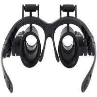 Oculos Lupa Cabeca 20x Profissional Luz Dupla Lente De Aumento Pala Reparo Joias Eletronica Estetica Relogios