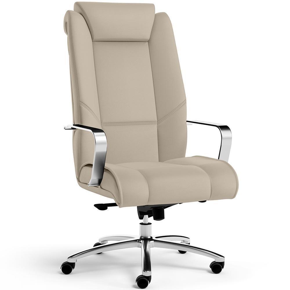 Kit Cadeira Presidente Com 2 Cadeiras Fixas Areia - 6