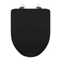 Assento Sanitário Laqueado Soft Close Gunna Preto Para Vaso Eternit - 1