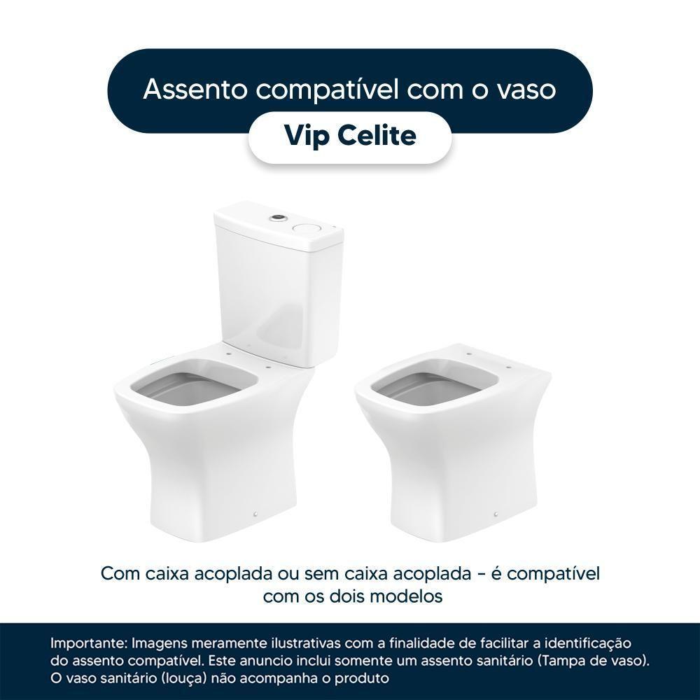 Assento Sanitario Decorado Borboleta Vip Para Vaso Celite - 4