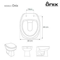 Assento Sanitario Decorado Borboleta Onix Para Vaso Onix - 3