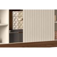 Rack Para Tv Dili Até 50 Polegadas C/ 1 Porta De Correr E 5 Nichos Marroquim/off White - Dj Móveis - 3