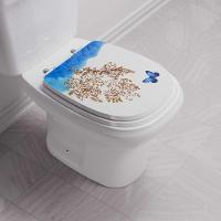 Tampa Vaso Decorado Borboleta Donna Para Bacia Santamarina - 3