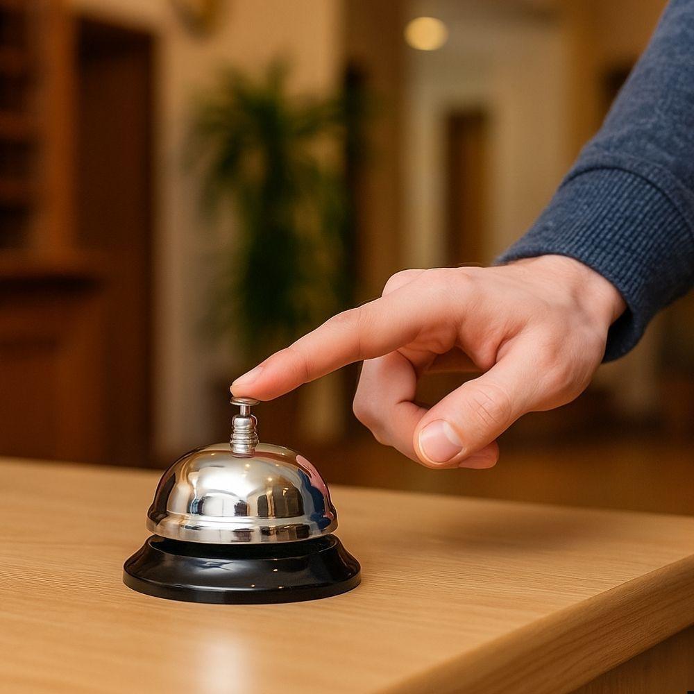 Sino De Balcão Metálico Campainha De Atendimento Hotel Loja Recepção Restaurante Bar - 4