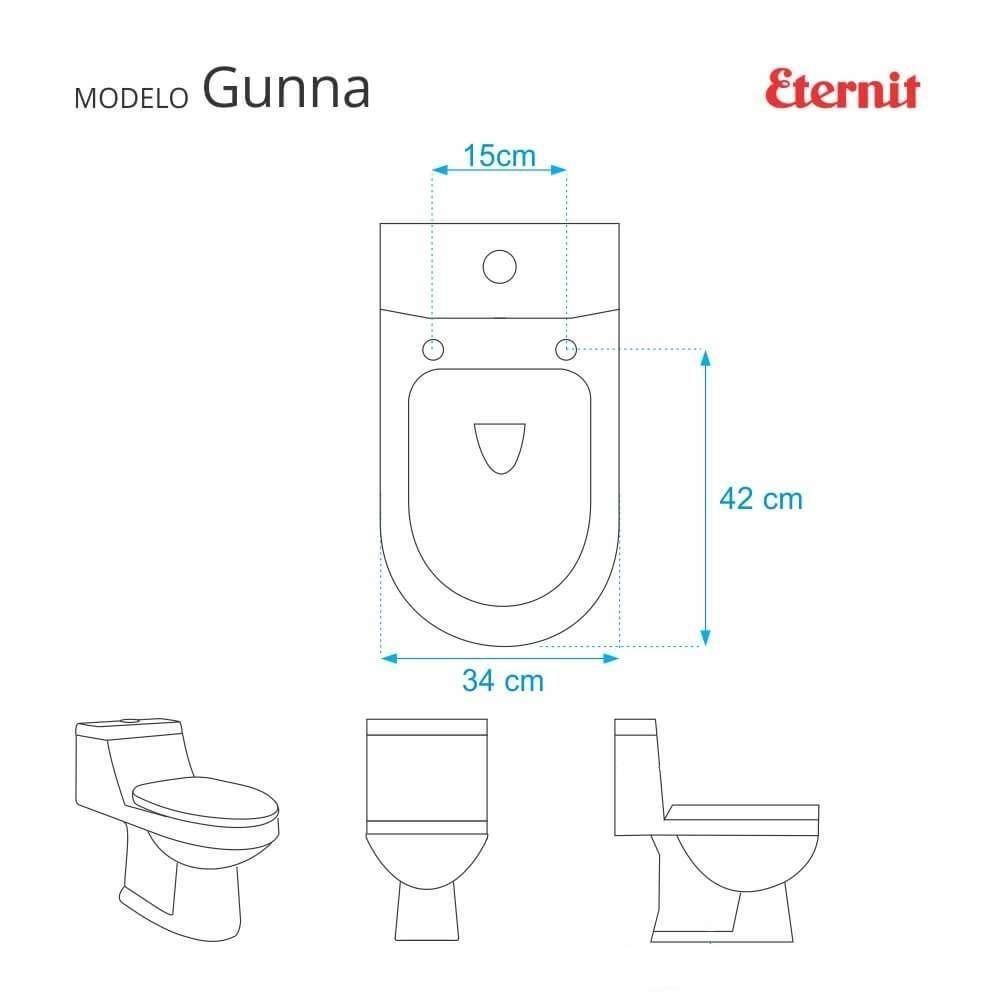 Tampa Vaso Poliester Com Amortecedor Gunna Preto P/ Eternit - 3