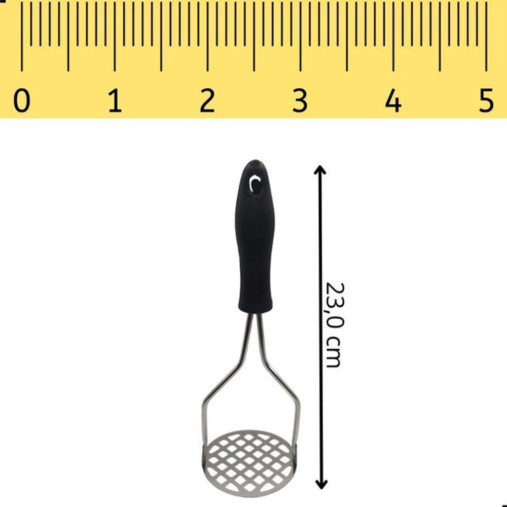 Amassador Espremedor De Batatas Inox Com Cabo Para Purê Legumes Cozinha Doméstica - 6