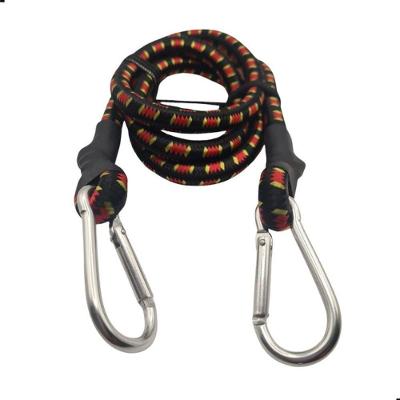 Elástico Para Bagageiro Com Mosquetão Metálico 1,20m Corda Elástica Reforçada Para Carga Preto