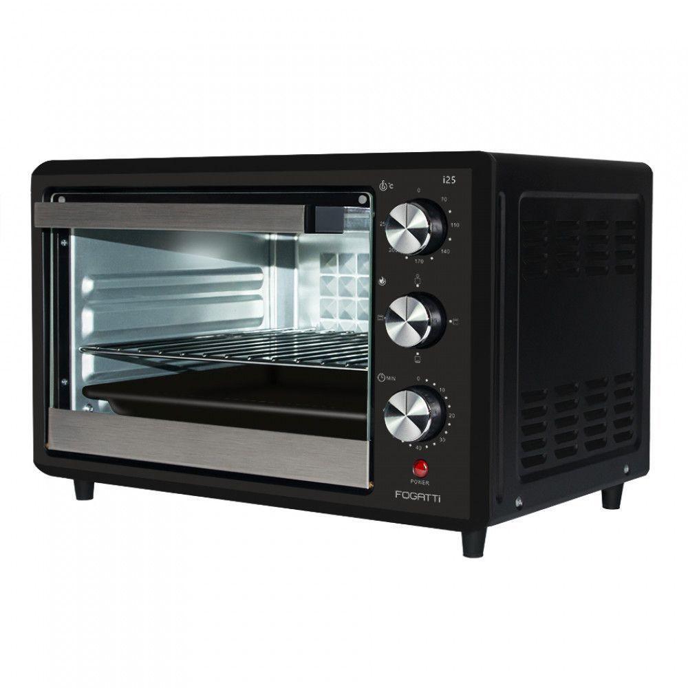 Forno Elétrico De Bancada 25 Litros Fogatti Black I25 Preto 220V - 1