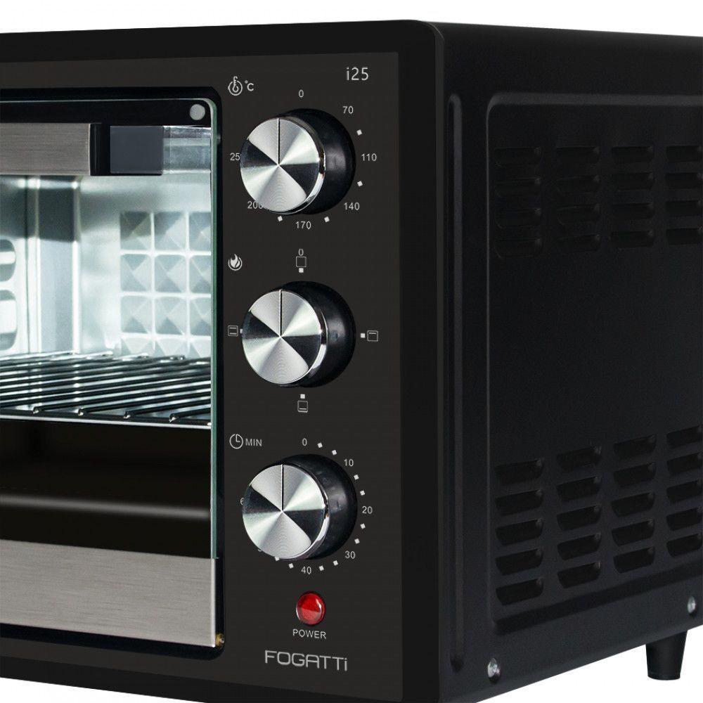 Forno Elétrico De Bancada 25 Litros Fogatti Black I25 Preto 220V - 5