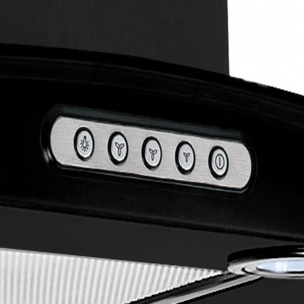 Coifa De Parede 80cm Vidro Curvo Duto Slim Fogatti Black 220V - 4