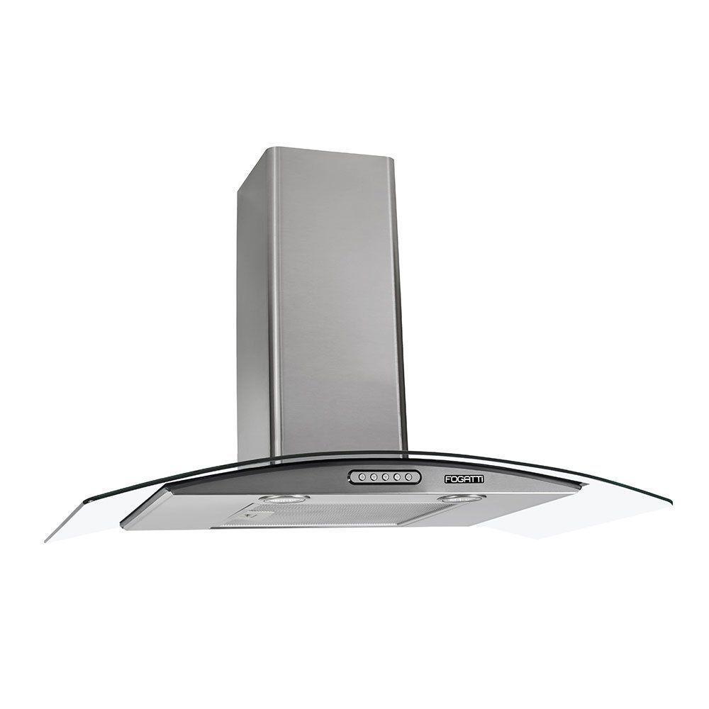 Coifa De Parede 75cm Vidro Curvo Duto Slim Fogatti Inox 220V - 1