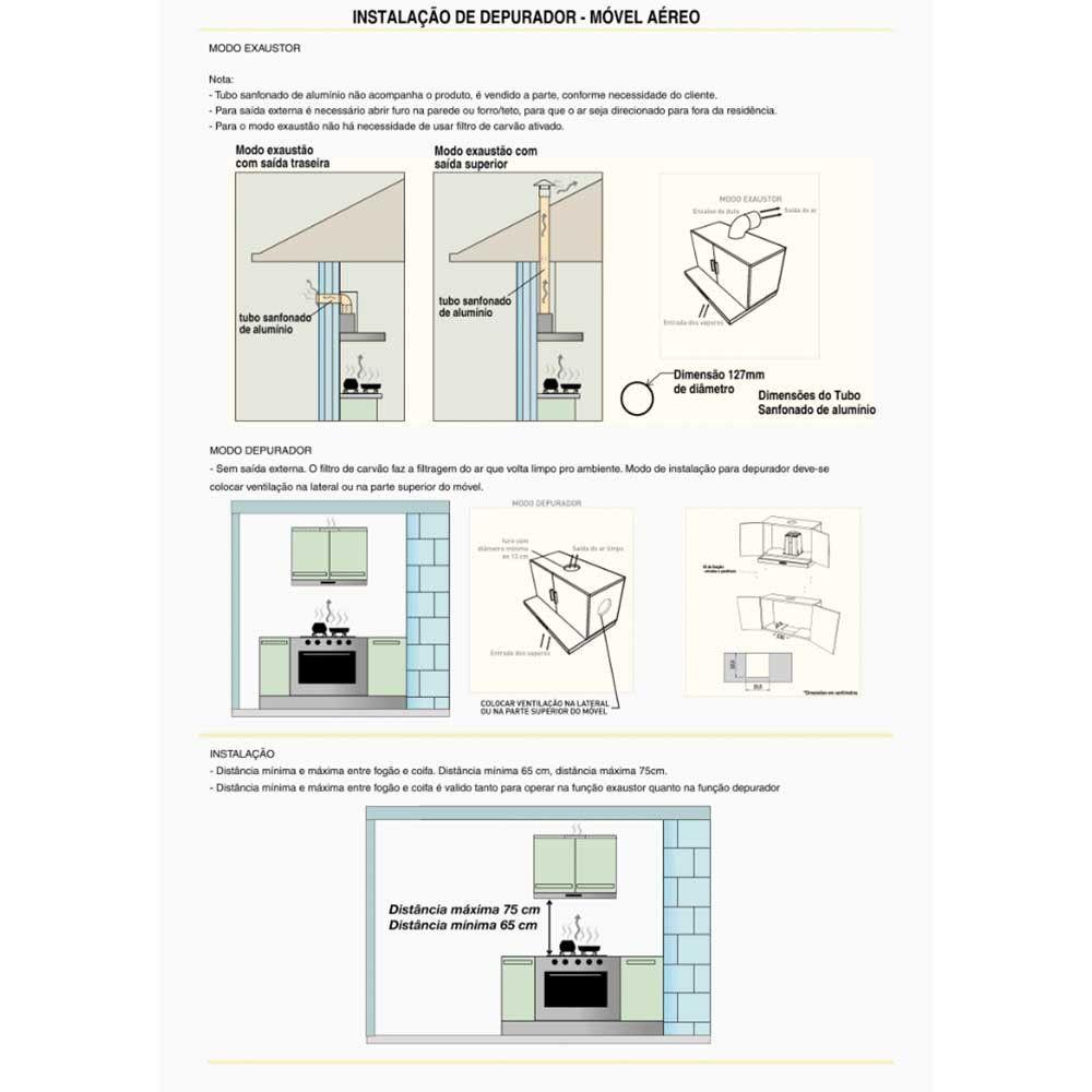 Depurador Fogatti Compact New Embutir Inox 90Cm Inox 220V - 8