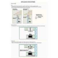Coifa De Parede 60cm Vidro Curvo Slim Fogatti Branco 110V - 6
