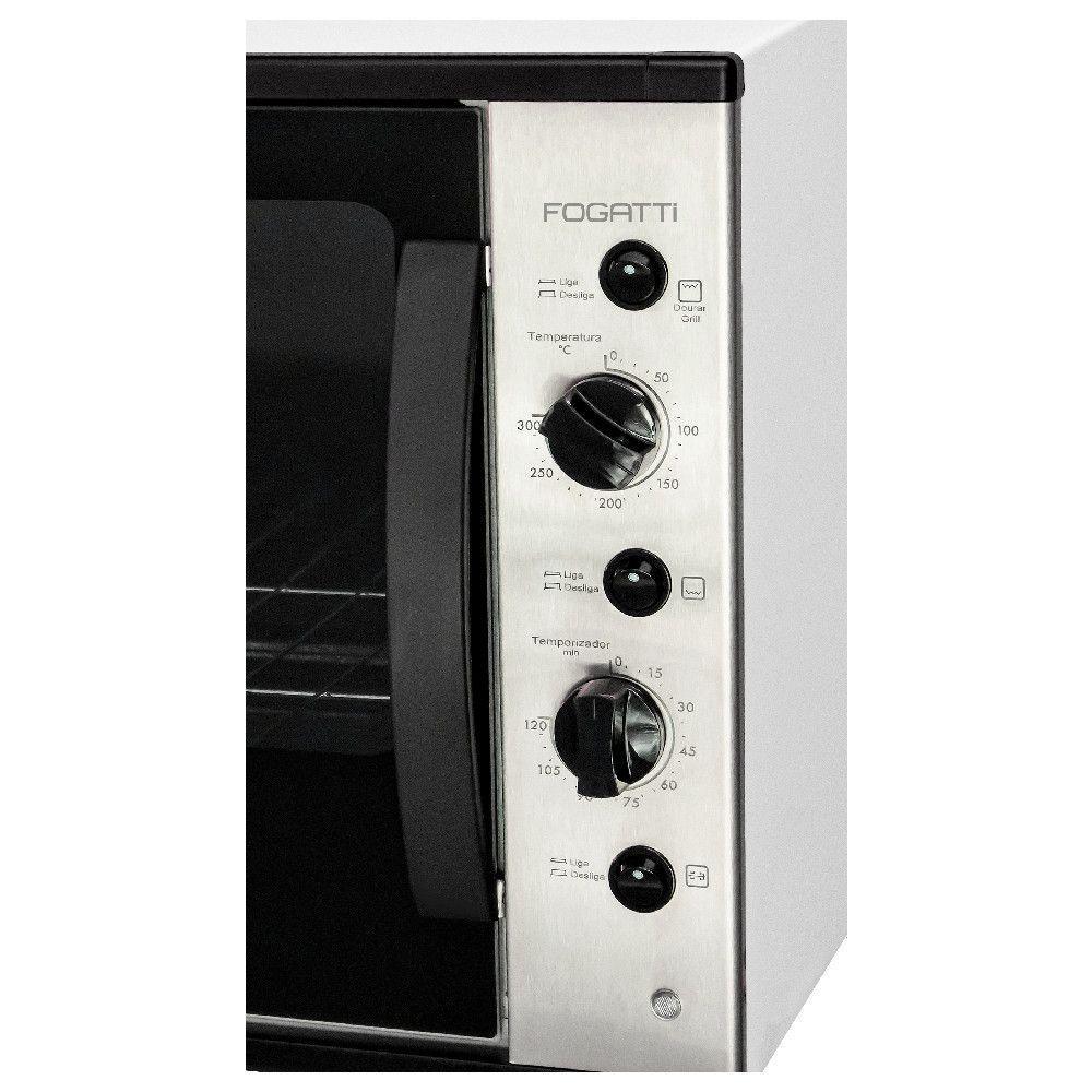 Forno Elétrico Bancada Fogatti SMART60S Com Espeto Giratório Preto 220V - 5