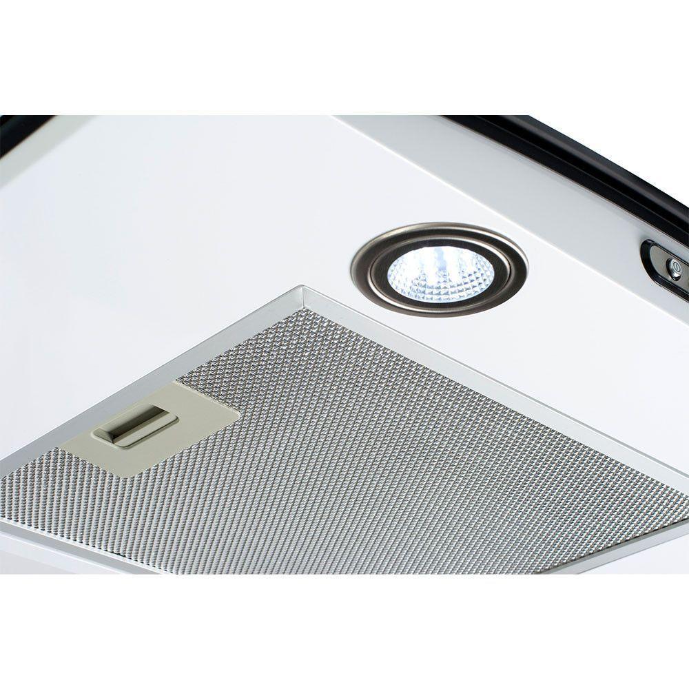 Coifa De Parede 75cm Vidro Curvo Slim Fogatti Branco 220V - 3