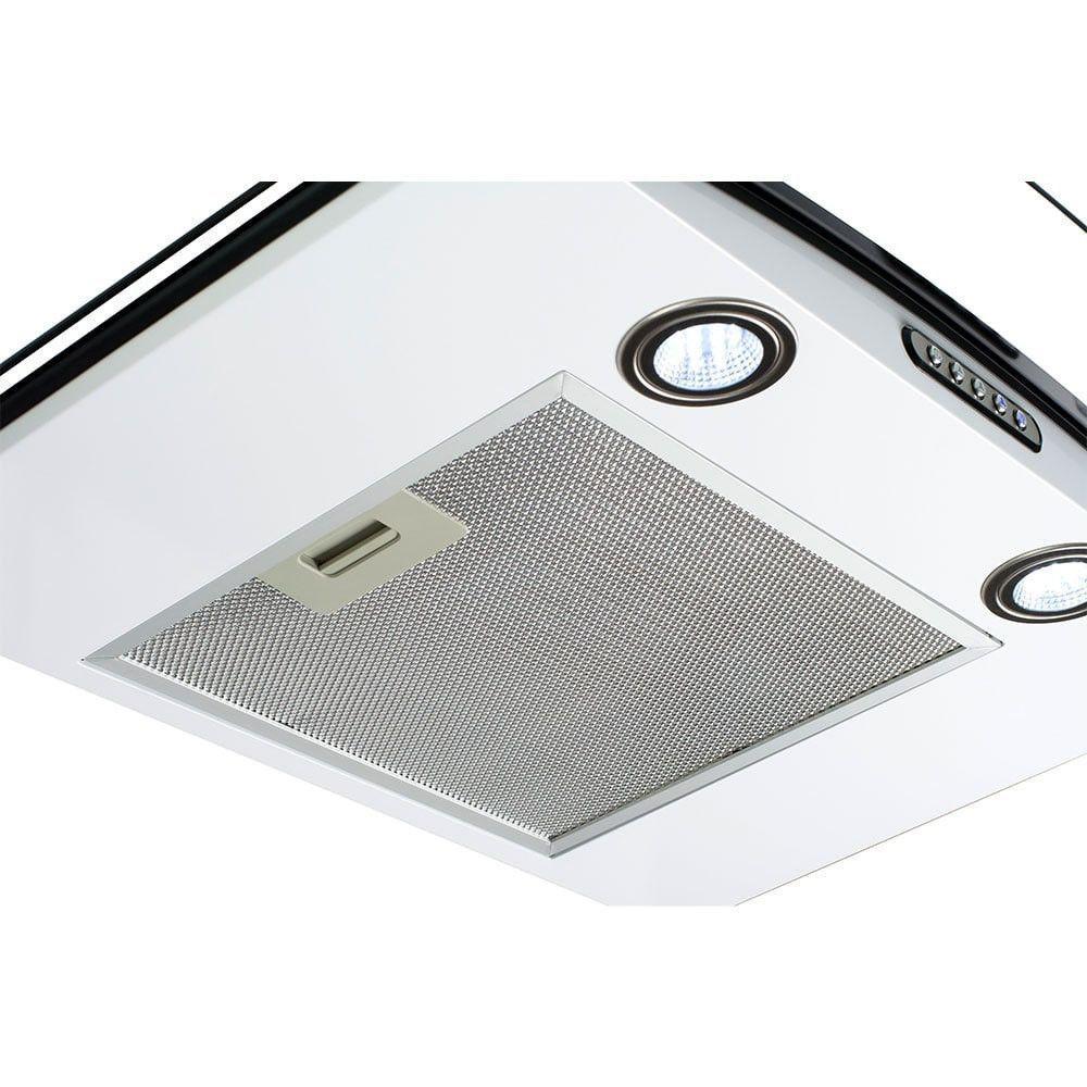 Coifa De Parede 60cm Vidro Curvo Slim Fogatti Branco 220V - 2