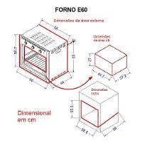 Forno Elétrico Embutir Fogatti E60Inox 60l Inox 220V - 6