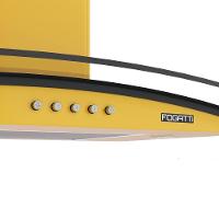 Coifa Fogatti De Parede Clean Vidro Curvo Amarela 80cm Amarelo 220V - 3