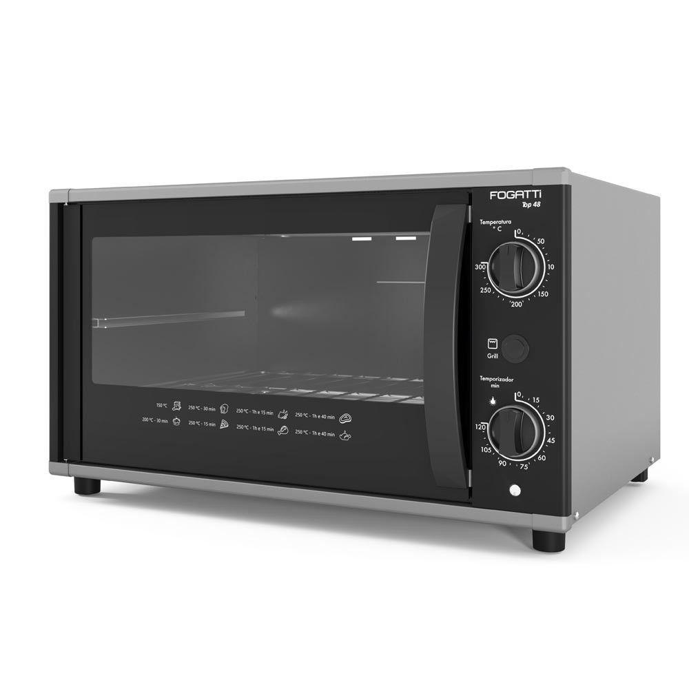 Forno Elétrico De Bancada 48 Litros Fogatti Top 48 Black Preto 110V - 1