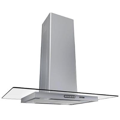 Coifa de Ilha Fogatti Vidro Reto 90cm Inox com Led Exaustor e Depurador 900m³-h 110V