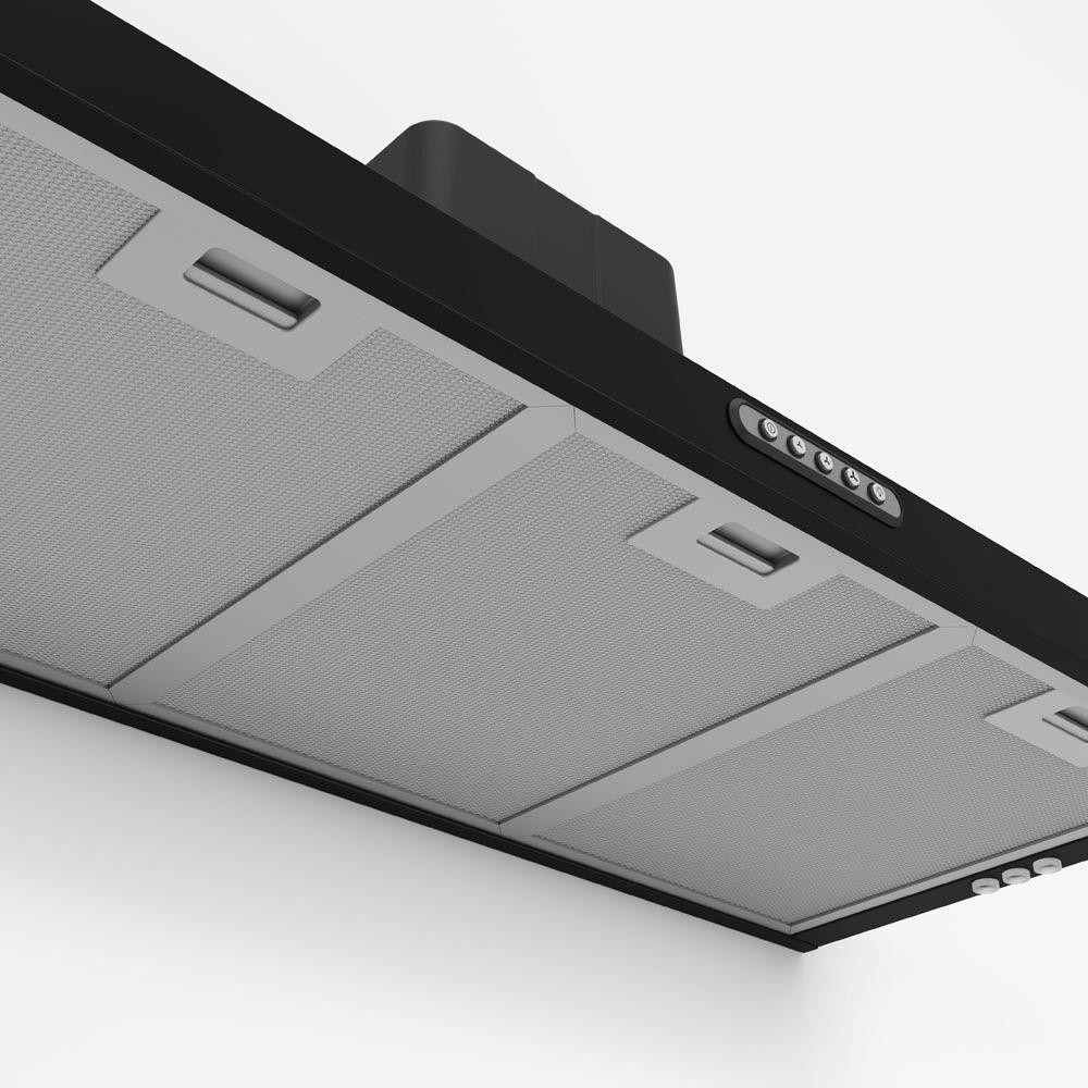 Depurador Fogatti Compact New Embutir Black 75Cm Preto 110V - 6