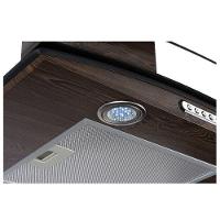 Coifa De Parede 75cm Vidro Curvo Slim Fogatti Wood Nogueira 220V - 3