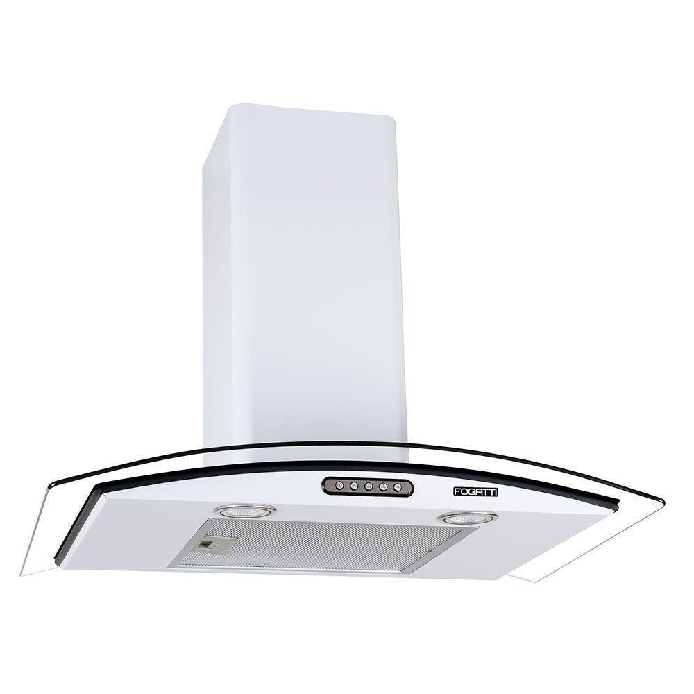 Coifa De Parede 70cm Vidro Curvo Slim Fogatti Branco 110V - 1