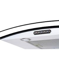Coifa De Parede 70cm Vidro Curvo Slim Fogatti Branco 110V