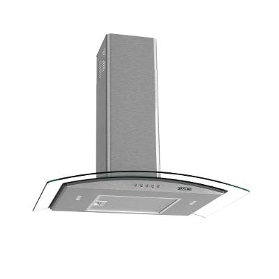 Coifa de Parede Fogatti Clean Vidro Curvo Kromanox 70cm Inox com Led 220V