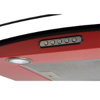 Coifa De Parede 90cm Vidro Curvo Slim Fogatti Vermelho 110V