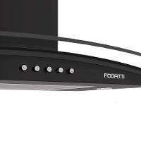 Coifa Fogatti De Parede Clean Vidro Curvo Black 90cm Preto 110V - 6