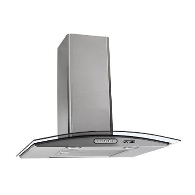 Coifa De Parede 60cm Vidro Curvo Duto Slim Fogatti Inox 110V