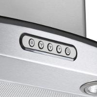 Coifa De Parede 60cm Vidro Curvo Duto Slim Fogatti Inox 110V