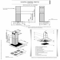 Coifa De Parede 80cm Vidro Reto Duto Slim Fogatti Inox 110V - 7