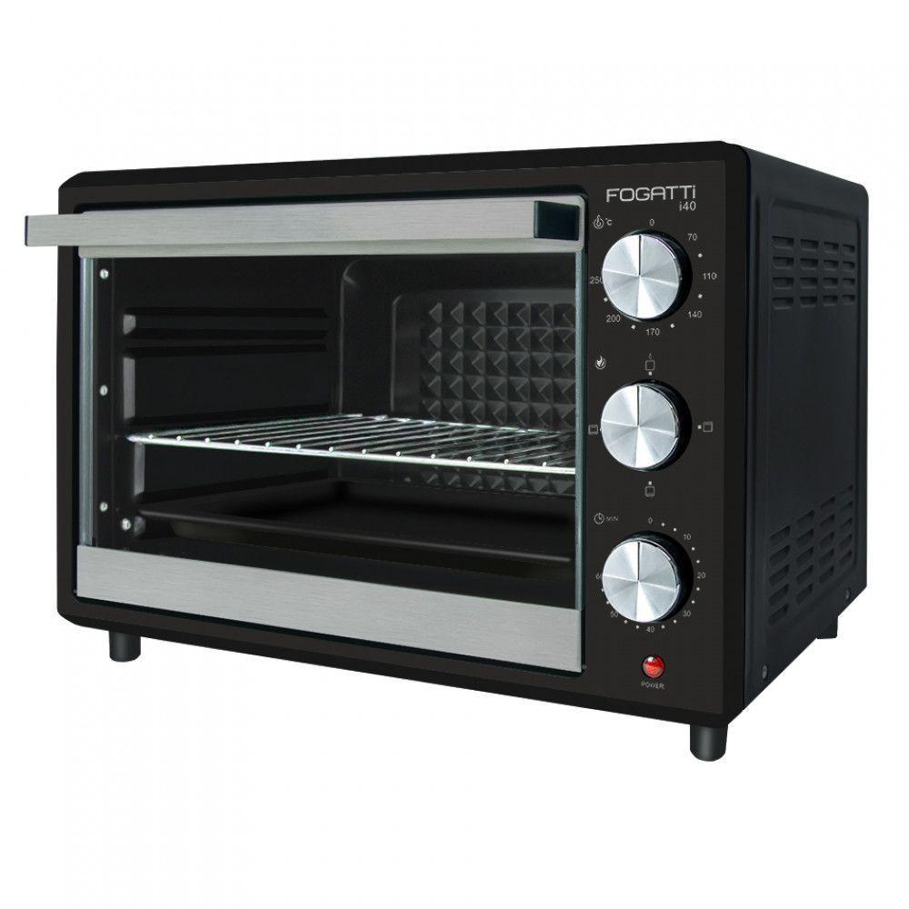 Forno Elétrico De Bancada 40Litros Fogatti Black I40Preto 110V - 1