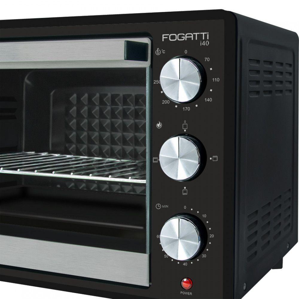 Forno Elétrico De Bancada 40Litros Fogatti Black I40Preto 110V - 5