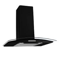 Coifa De Parede 60cm Vidro Curvo Duto Slim Fogatti Black 220V - 1