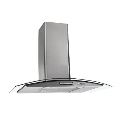 Coifa de Parede Fogatti Vidro Curvo Duto Slim 70cm Inox com Exaustor Depurador Inox 110V