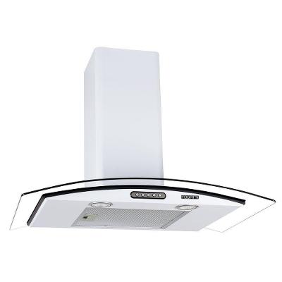 Coifa de Parede Fogatti Vidro Curvo Slim 75cm Vidro Temperado com Led Branco 110V