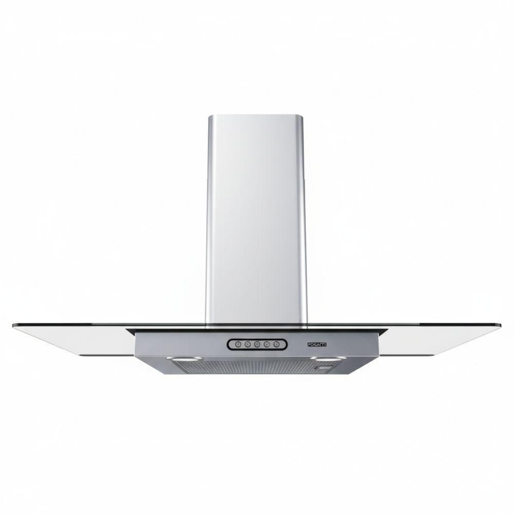 Coifa De Parede 90cm Vidro Reto Duto Slim Fogatti Inox 110V - 1