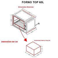 Forno Fogatti Elétrico Bancada Top 60Litros Black 110V - 2