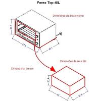 Forno Elétrico De Bancada 48 Litros Fogatti Top 48 Black Preto 220V - 3