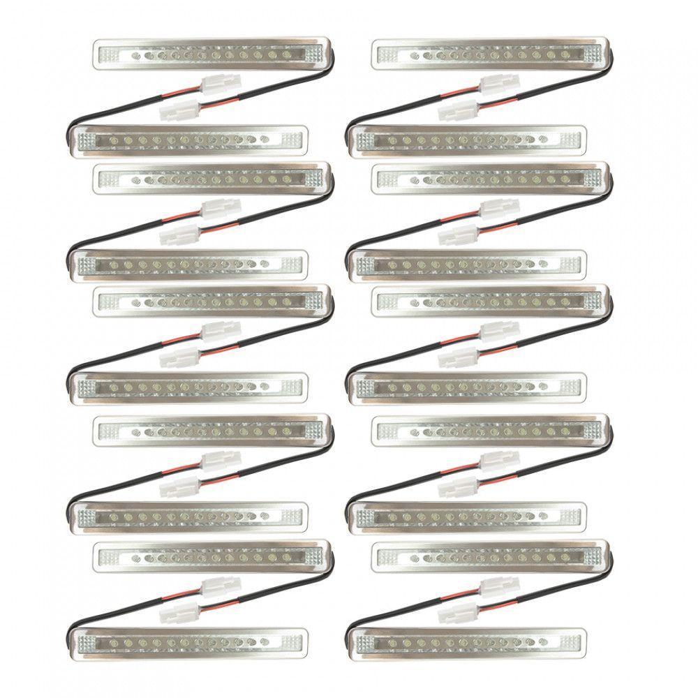 Kit Lâmpada Led Retangular - 20 Peças Metálico Bivolt - 1