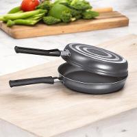 Frigideira Dupla Antiaderente Para Omeletes E Hambúrgueres - ø18cm De Alta Praticidade - 2
