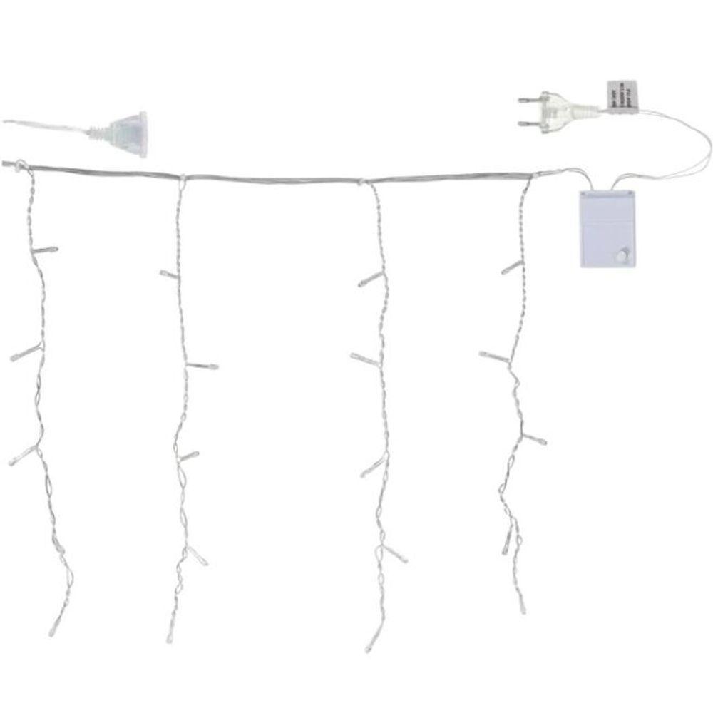 Cortina De Luz Natalina Branca Com 100 Led - 1,5m, Atmosfera Mágica Para Suas Festas - 3