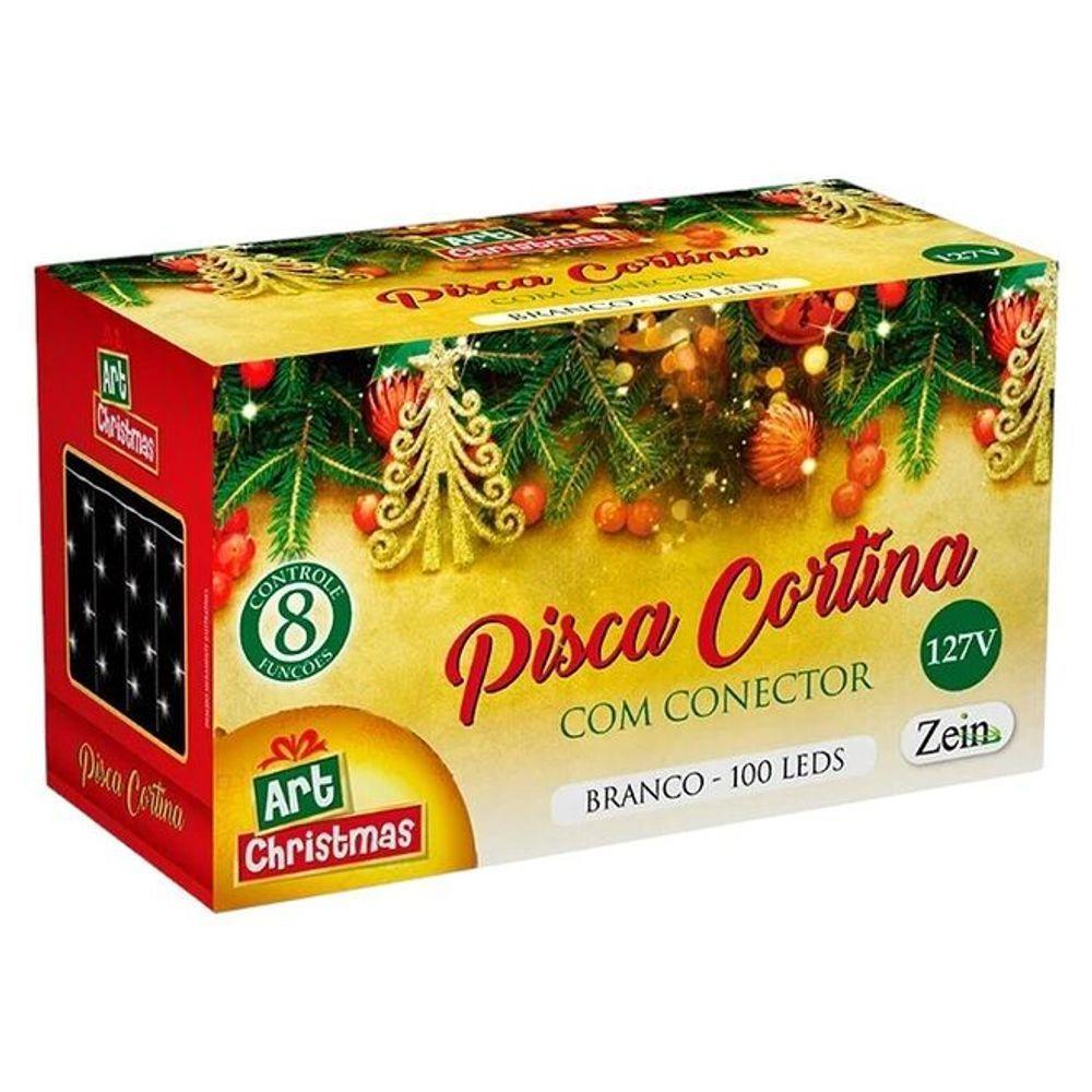 Cortina De Luz Natalina Branca Com 100 Led - 1,5m, Atmosfera Mágica Para Suas Festas - 4