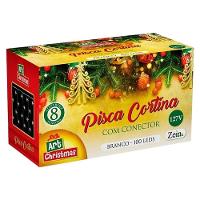 Cortina De Luz Natalina Branca Com 100 Led - 1,5m, Atmosfera Mágica Para Suas Festas - 4