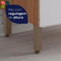 Balcão Armário Macadâmia 800mm Telasul P/cooktop 5 Bocas Freijó/branco - 6