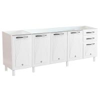 Balcão De Cozinha De Aço Telasul Star 5 Portas Para Pia Branco - 2